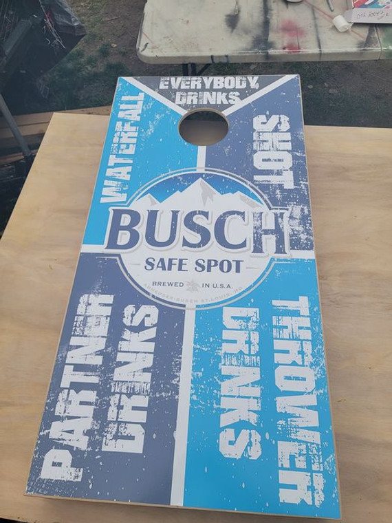 Busch Drinking Theme cornhole Set