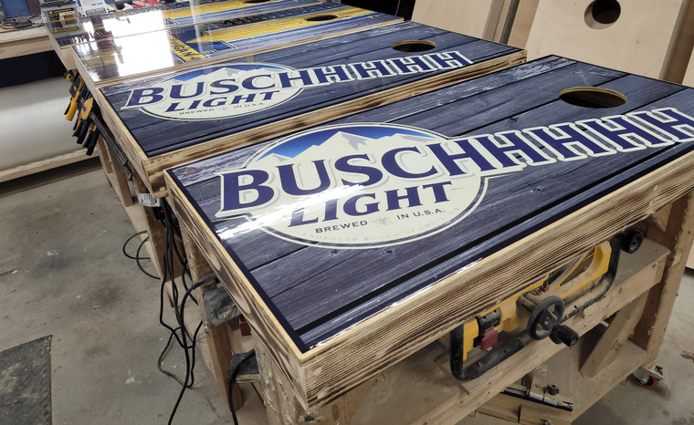 Buschhhh Light Cornhole Printed Set