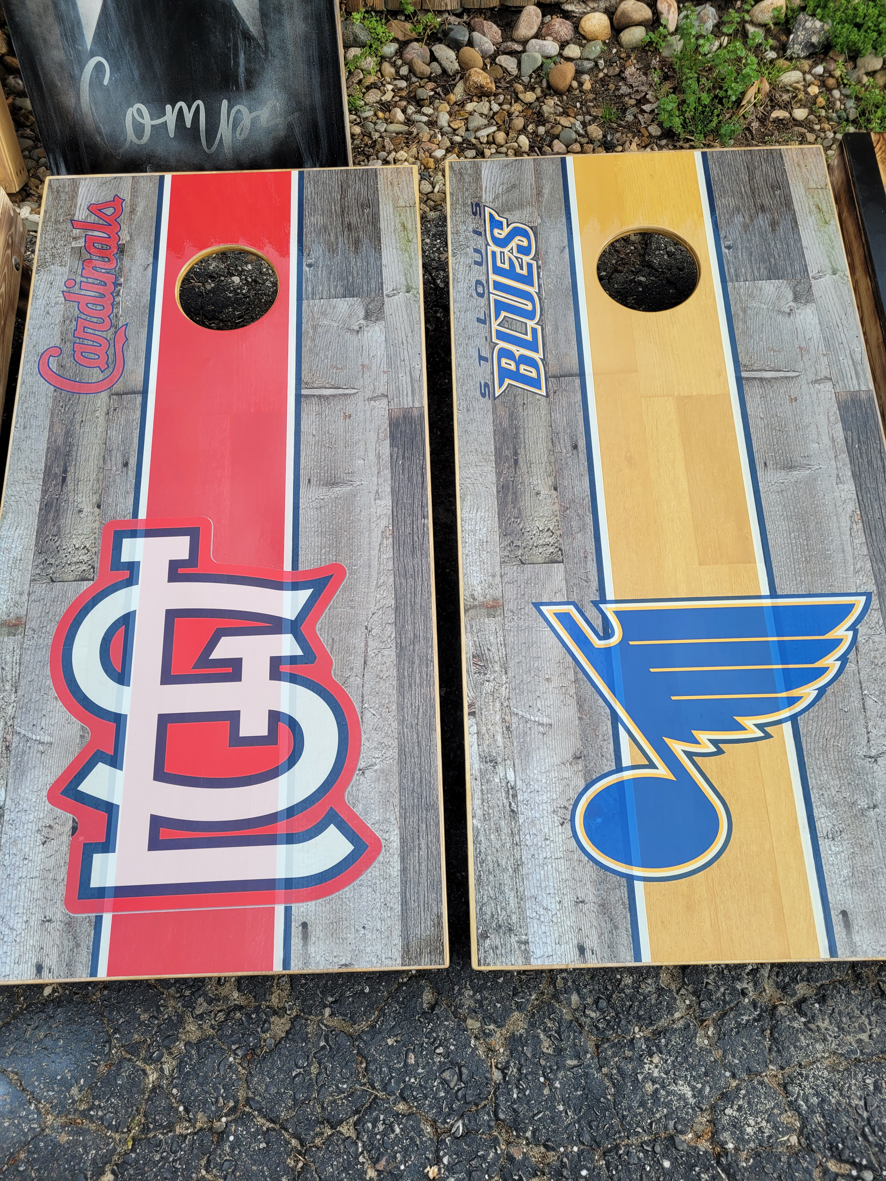 St. Louis Blues Version 2 Cornhole Wraps - Set of 2 - Custom