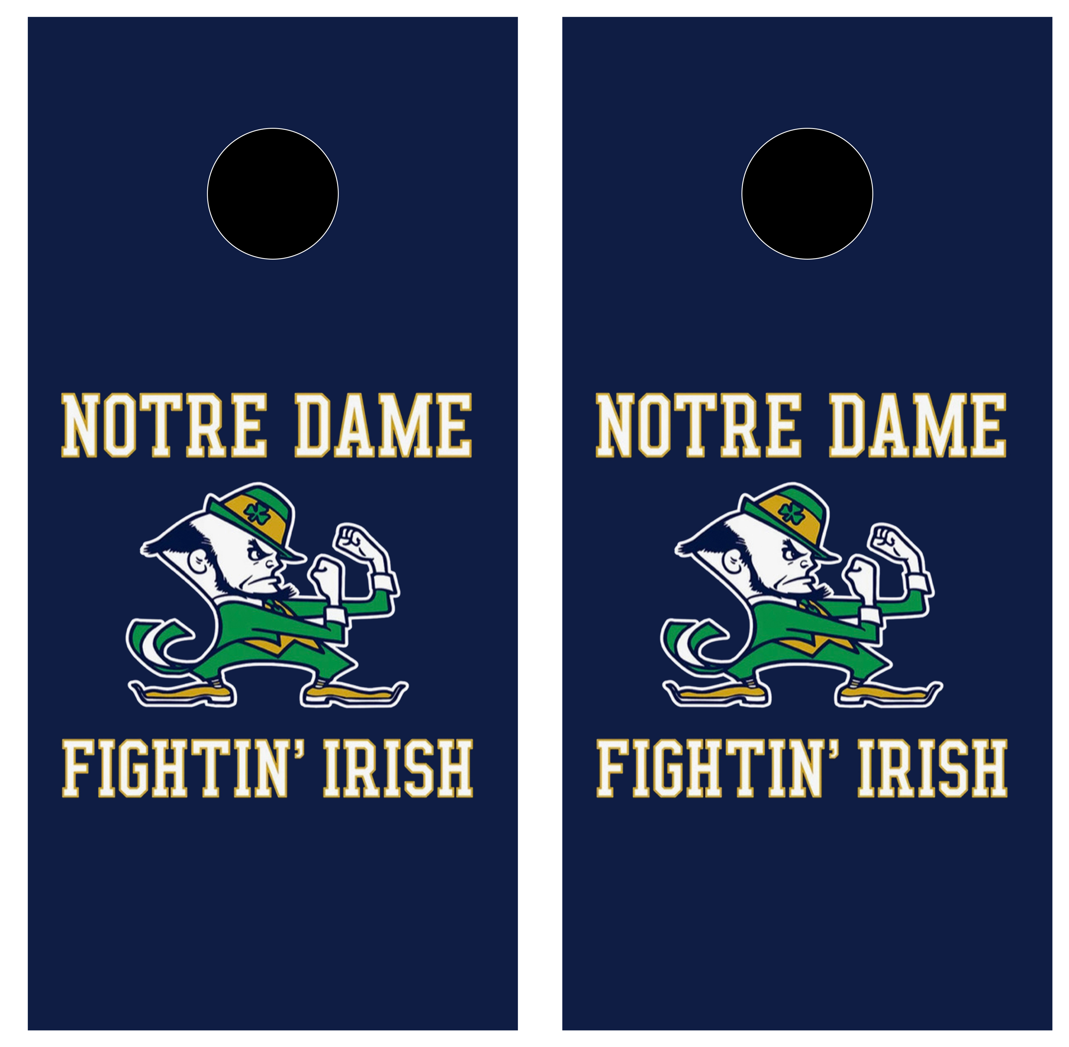 Notre Dame and Chicago Bears Cornhole Boards