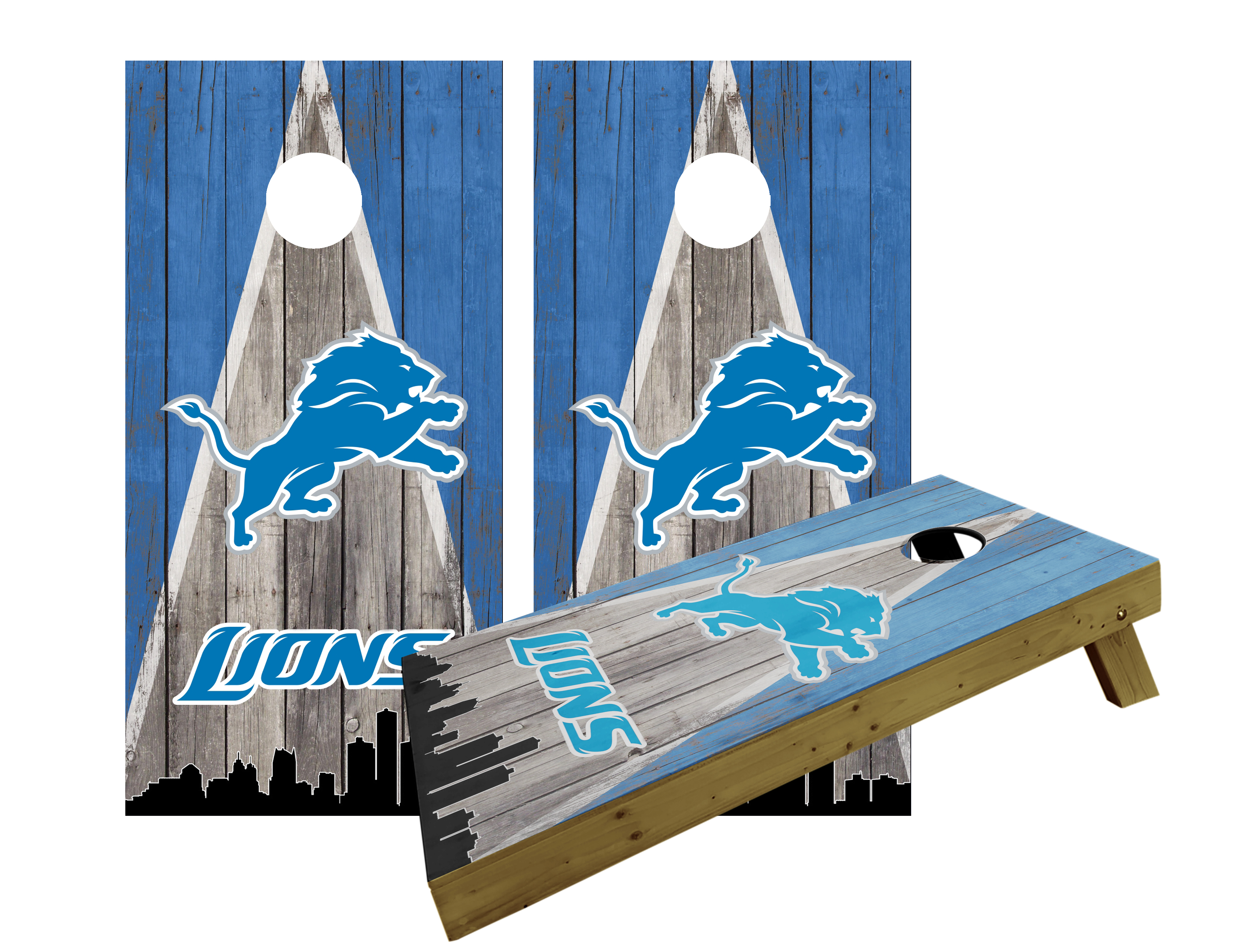 Wrap Nfl Game  Detroit Lions Field Cornhole