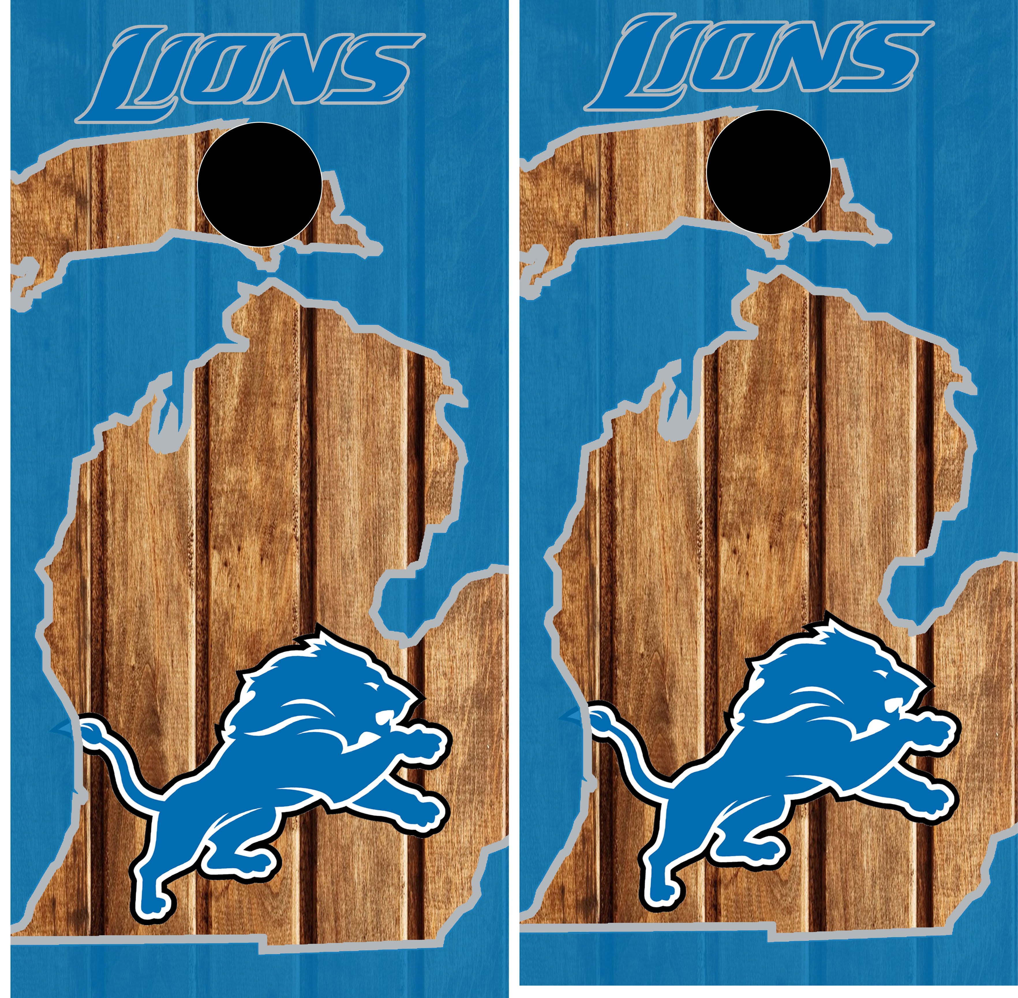 Detroit Lions Vinyl Decal ~ Car Sticker - for Walls, Cornhole Boards