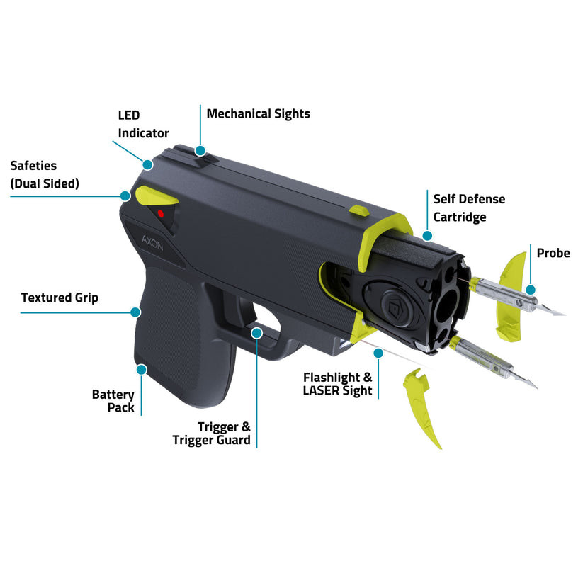 Teaser Price TASER Pulse 2 Kit, Subcompact Less-Lethal Self-Defense Weapon with 2 ...