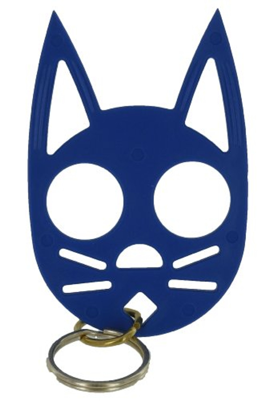 Cute Cartoon PVC Cat Key Chain Self Defense Keyring Cat key button Keyrings Q2 