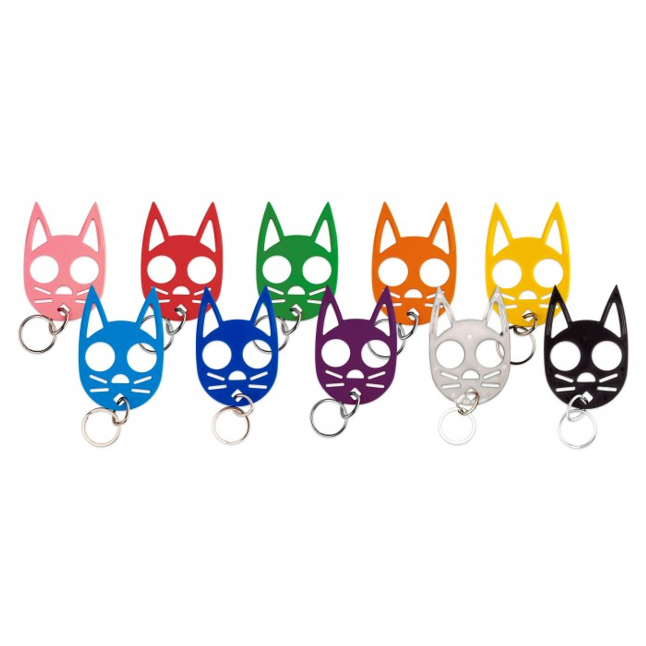 Cat self on sale defense keychain metal