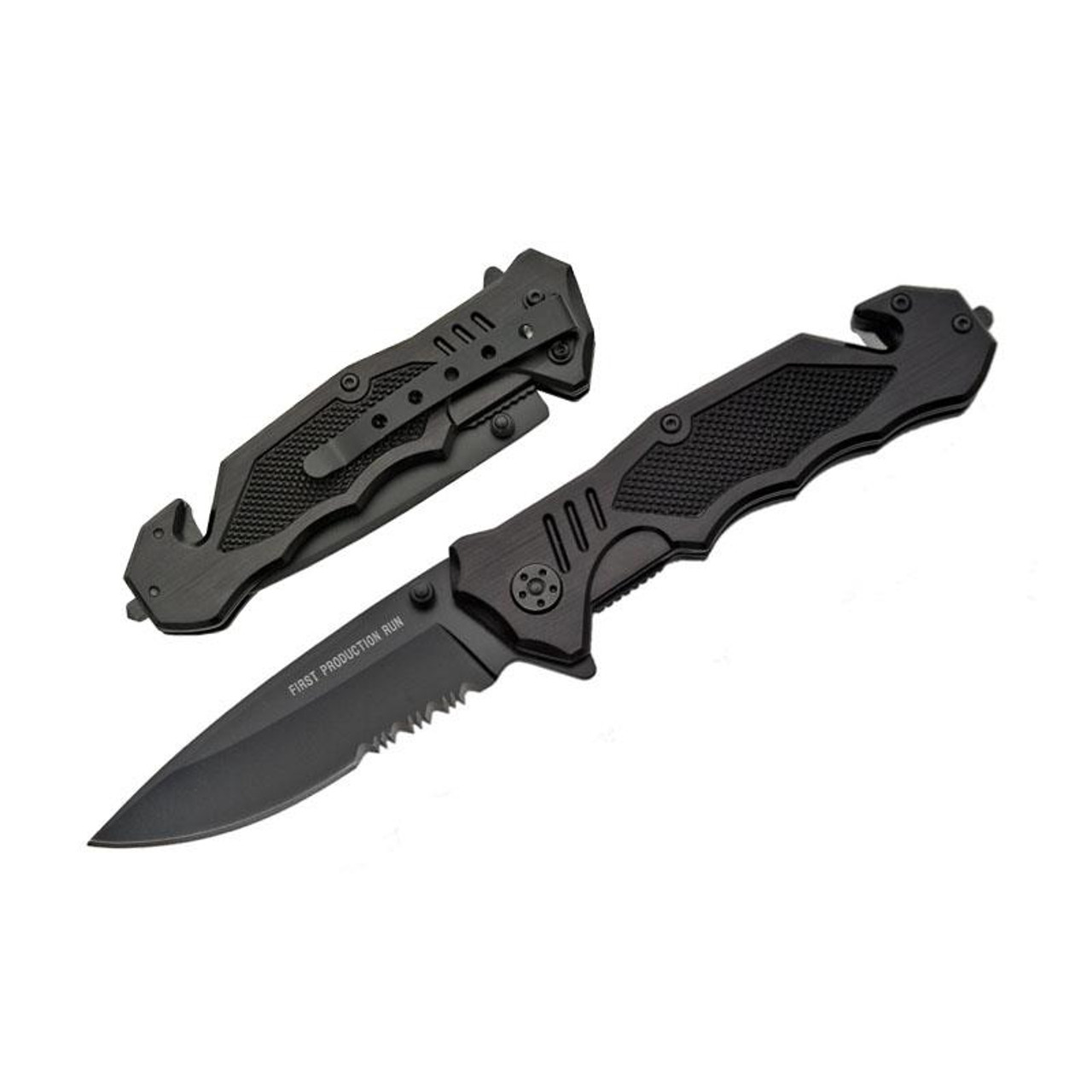 Rite Edge Large Stockman Black Folding Knife - J&L Self Defense Products