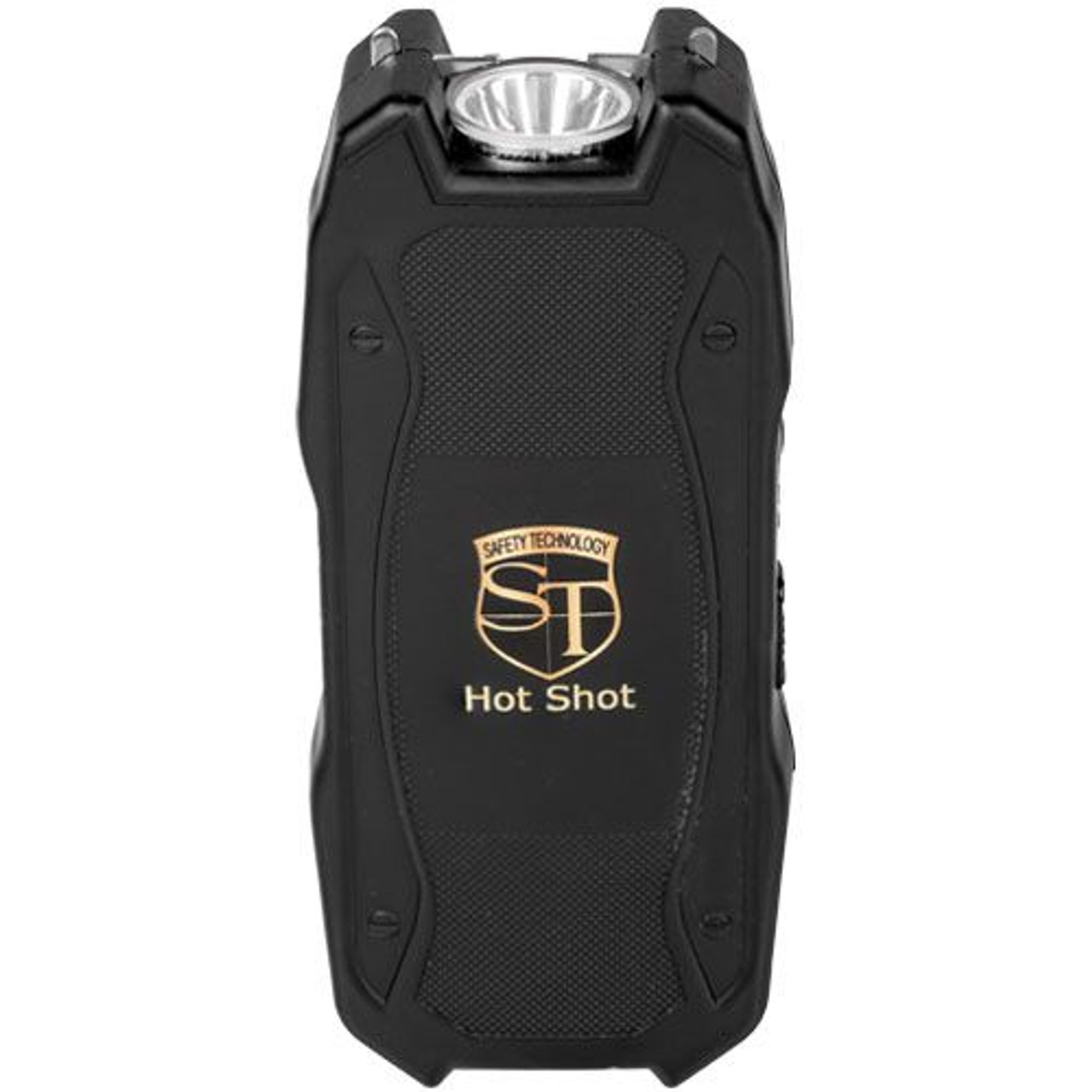 Hot Shot Stun Gun with Flashlight and Battery Meter - Black - J&L Self  Defense Products