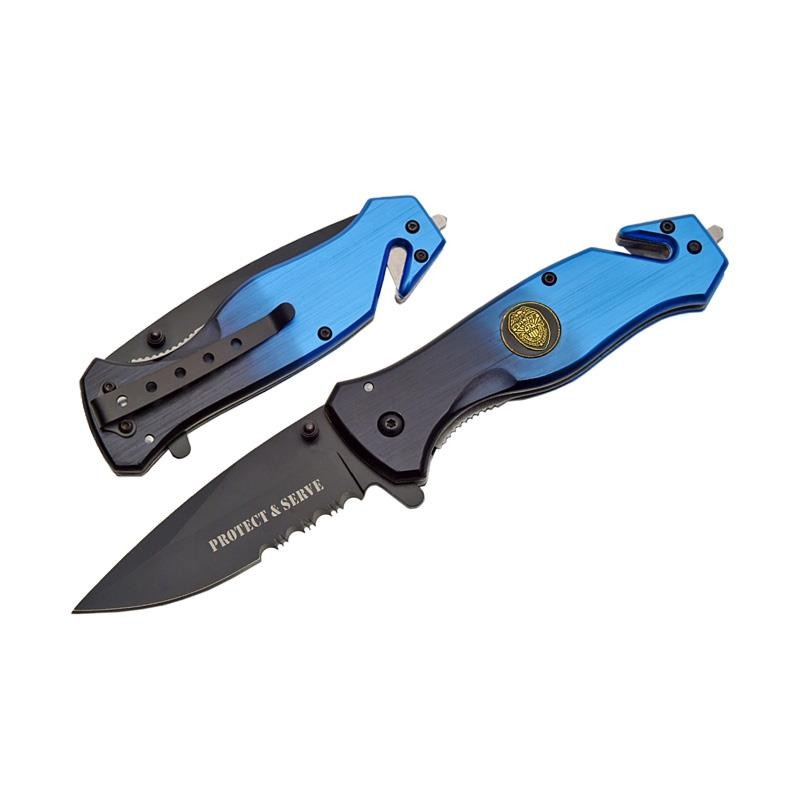 Police Gun Folding Knife J&L Self Defense Products