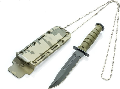 Clip Point Stainless Steel Neck Knife 