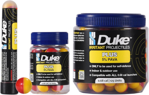 Duke Plus Irritant Projectiles 7/25/125 .68 Caliber