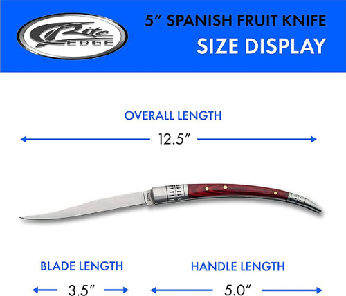 210662-5 5" Spanish Fruit Knife Size