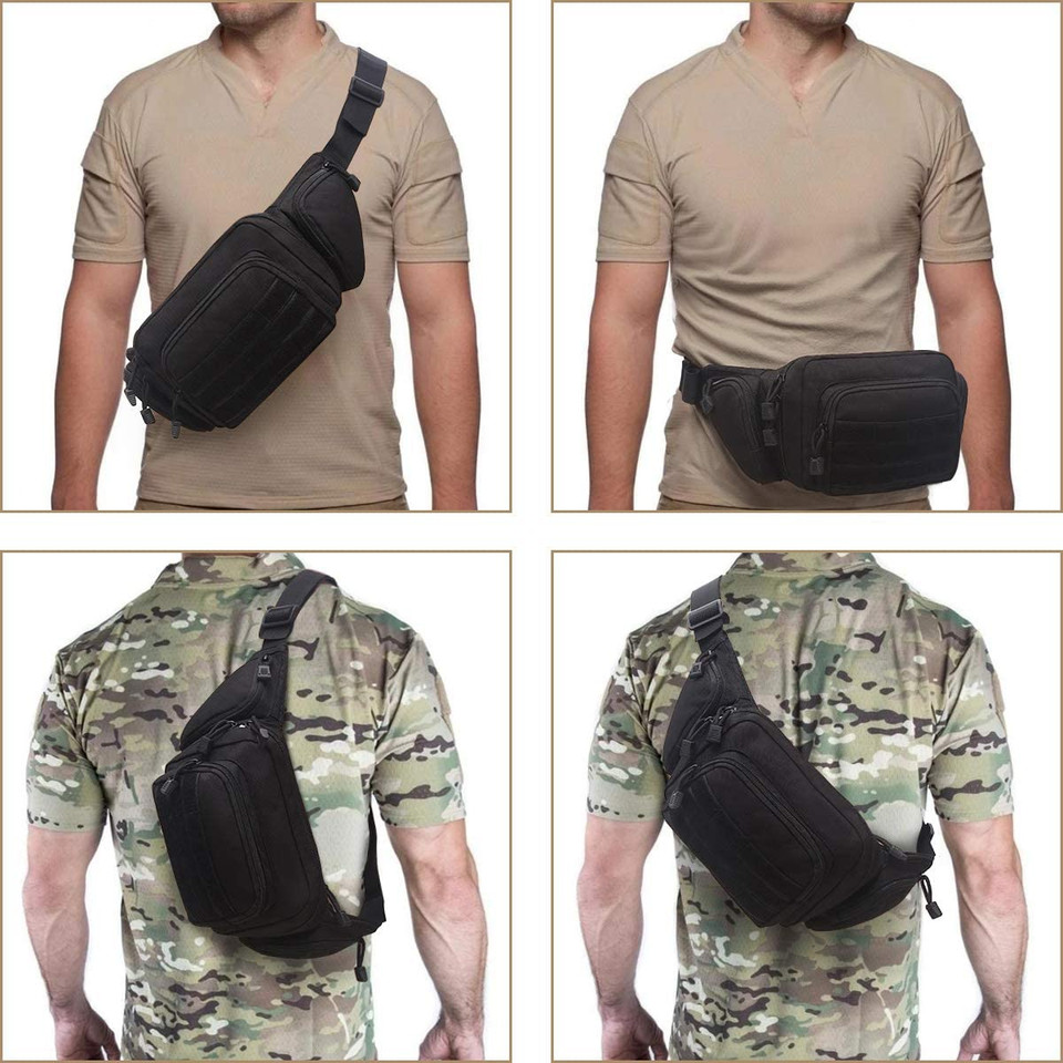 Tactical Concealed Carry Fanny Pack Holster for Byrna with Ammo Armor