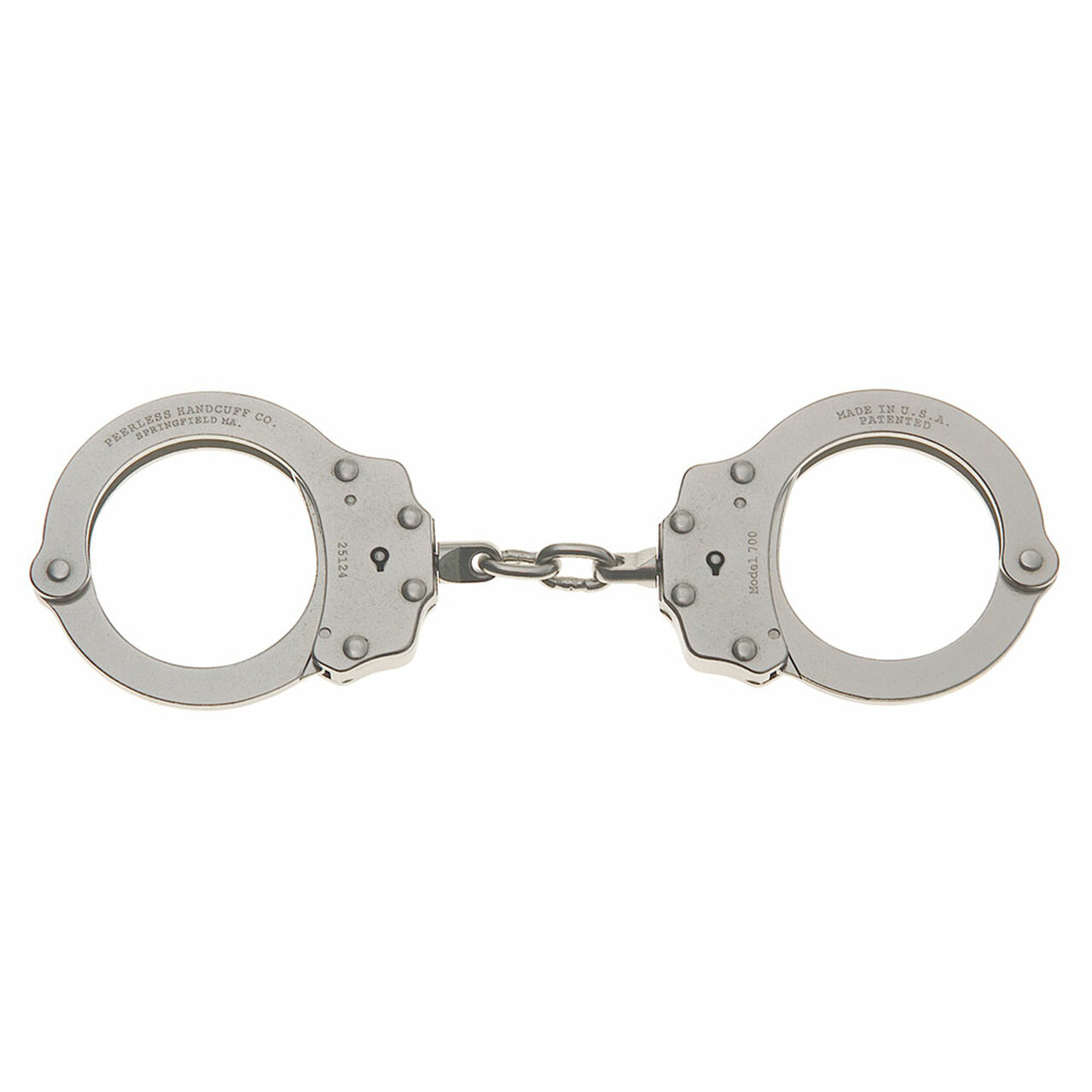 Peerless Handcuffs 鋼鉄製 手錠 Peerless Model 700C Handcuffs – Nickel Finish Police Restraints