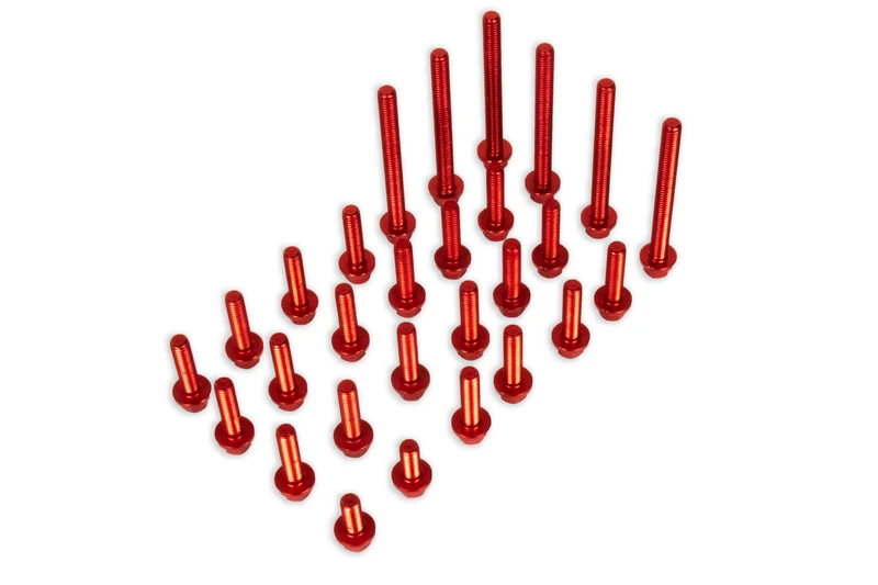 Engine Bolt Kit, Red, 2020+ RR/RR-S 4 Stroke