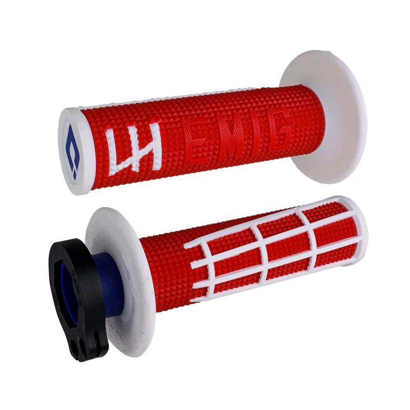 ODI Emig 2.0 V2 Lock On Grips, Red/White