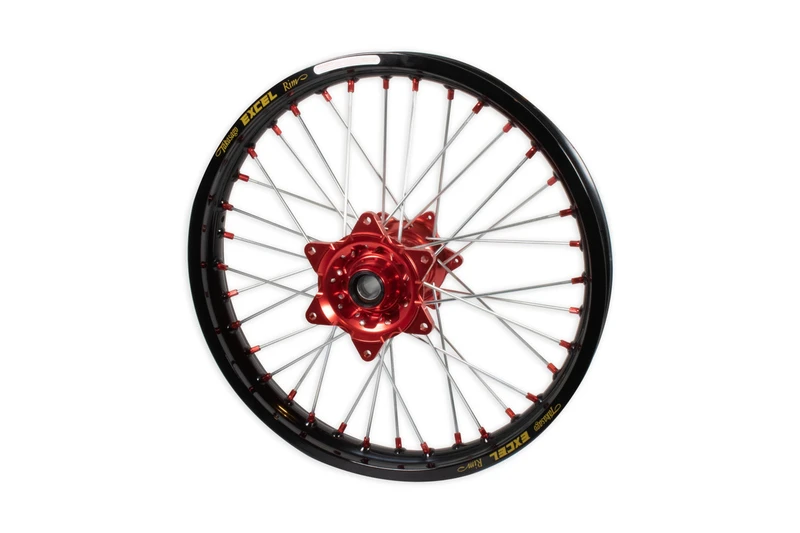 Beta Racing Kite 19" Rear Wheel, Red Hubs, Red Nipples, Silver Spokes, Black Rim