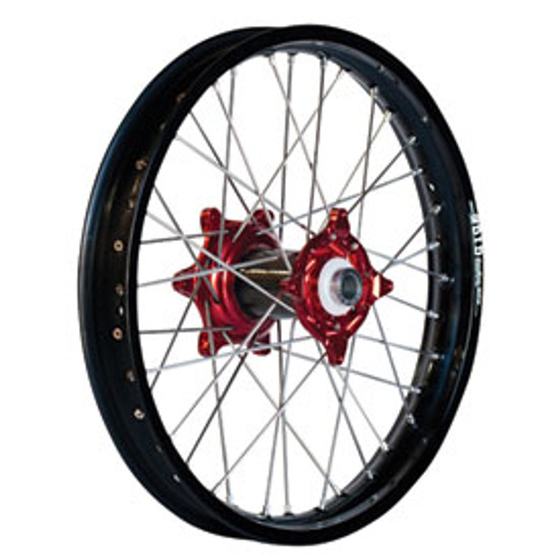 Dubya Wheel Set Red Hub, Black Rim, Red Nips