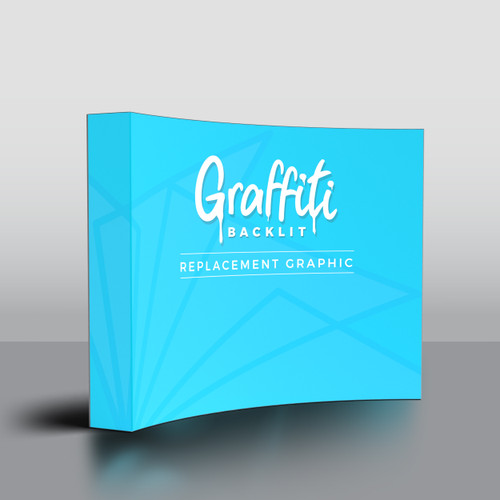 10' Curved Graffiti Backlit Trade Show Display - Replacement Graphic