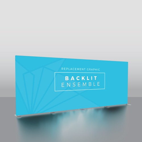 20' Backlit Ensemble Trade Show Display Lightbox Replacement Graphic
