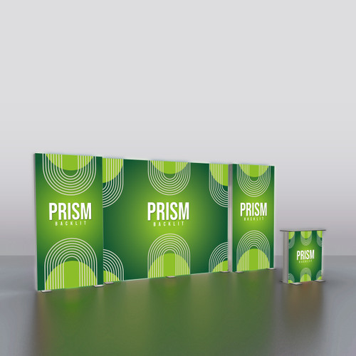 Prism 10 x 20 foot portable backlit trade show lightbox display Kit P20A