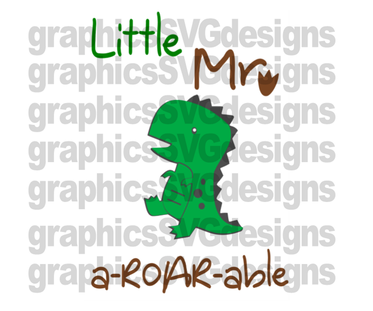 Download Little Mr Aroarable Dinosaur Digital Download Svg Dxf Png Cutting File