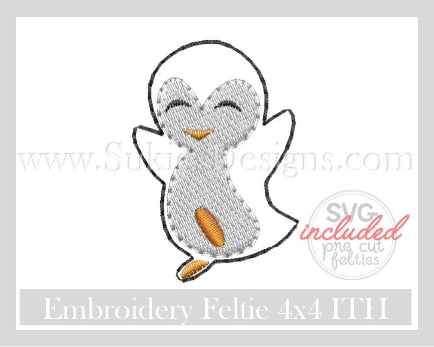 Download Penguin Feltie Machine Embroidery Design