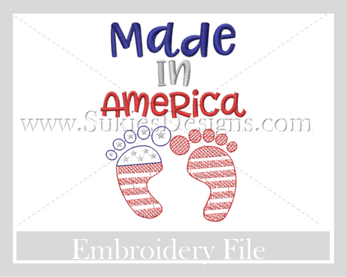 Made In America Embroidery Design Made In America Embroidery Design