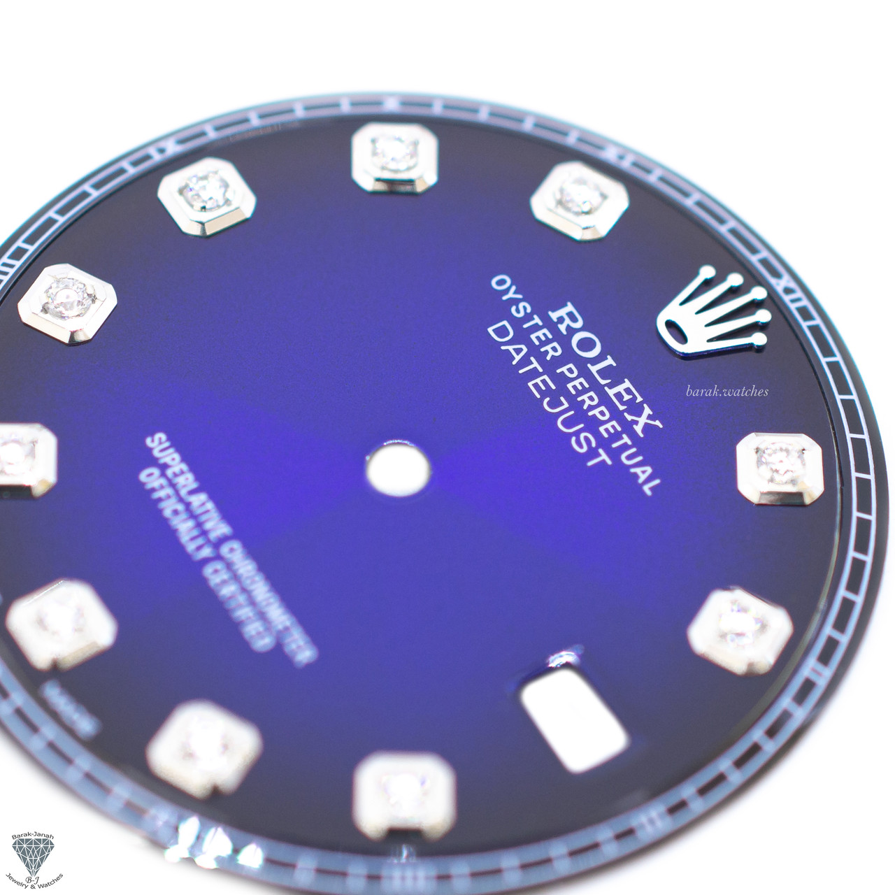 Dark Blue Diamond Rolex Dial For Datejust 36mm 1601 Non Quickset