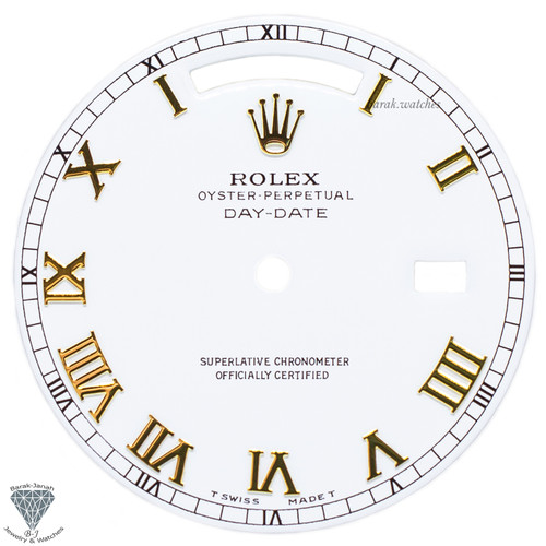 White Roman Dial For Rolex Day-Date 36mm 18038 - Rolex Dial