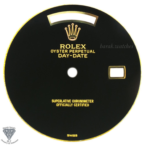Custom Black Onyx Dial for Rolex Day-date 36mm 18038 - Rolex Dial