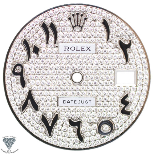 Pave Diamond Arabic Dial For Rolex DateJust 36mm 116234 - Rolex Dial