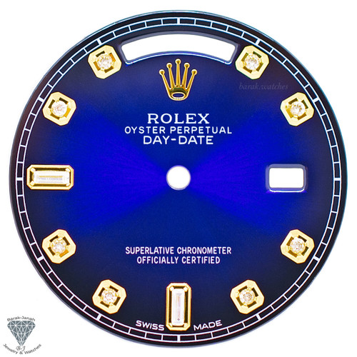 Ombre Blue Baguette Dial For Rolex Day-Date 36mm 18038 - Rolex 