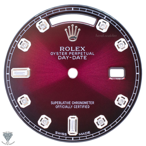 Cherry Baguette Dial For Rolex Day-Date 36mm 118239 