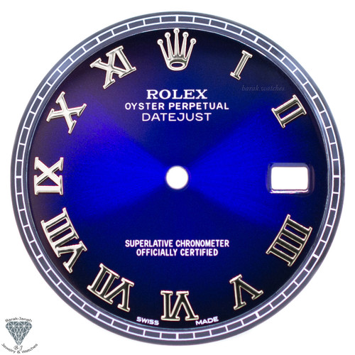 Dark Blue Roman Dial For Rolex Datejust 36mm 1601