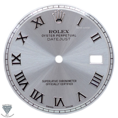 Custom  Silver Roman Dial For Rolex Datejust 36mm 1601