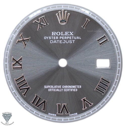 Gray Roman Dial For Rolex Datejust 36mm 1601 