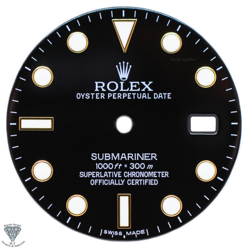 Black Dial For Rolex Submariner 116613LN 116618LN 