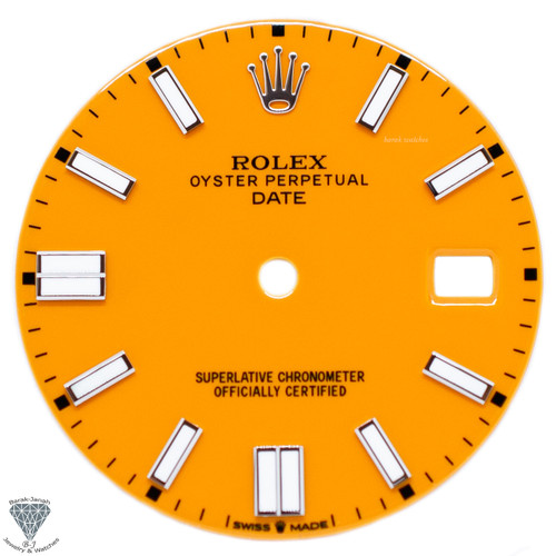 Orange Custom Dial For Rolex Oyster Perpetual 34mm 115200