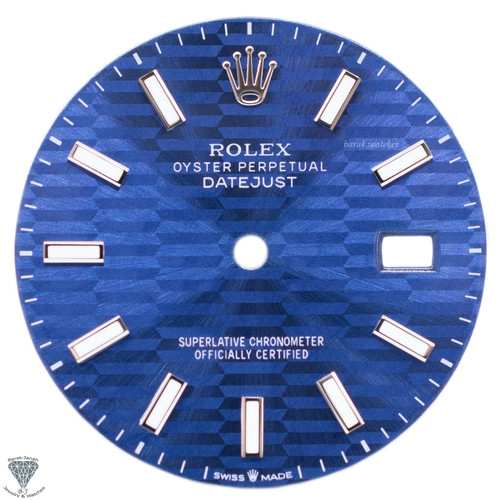 Blue Fluted Motif Dial For Rolex Datejust 36mm 116234