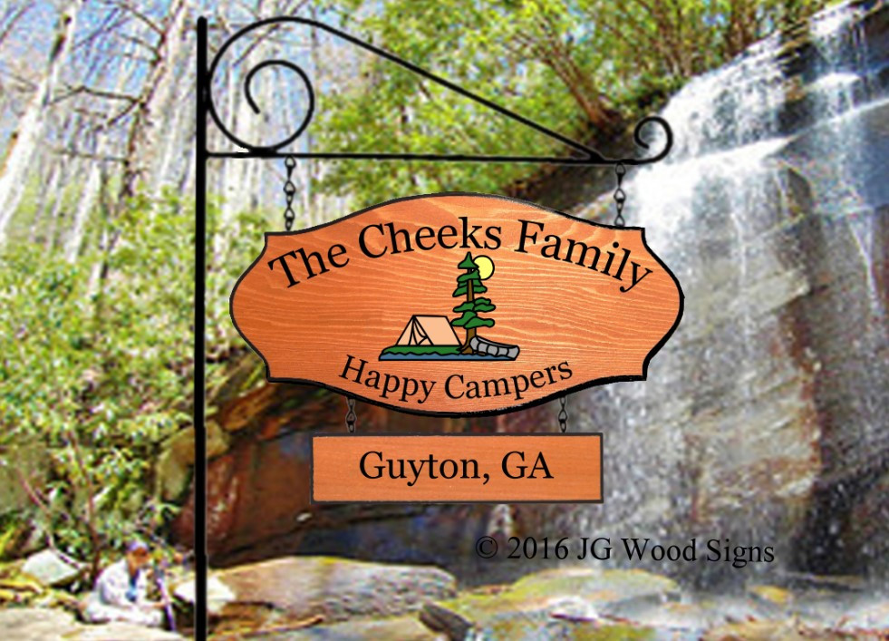 Camping signs Painted Tent are what we do JGWoodSigns