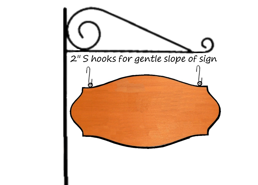 Wrought Iron Outdoor Sign Holder Stand JGWoodSigns