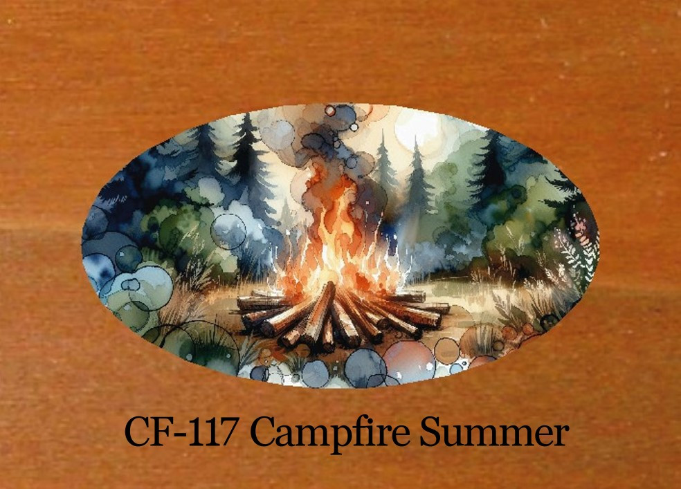 Personalized RV Signs Colored Campfire Graphic Campsite