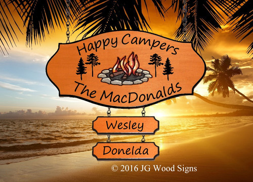 Wooden Camping Signs 