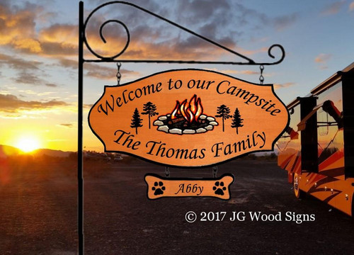Personalized Camping Signs Wood