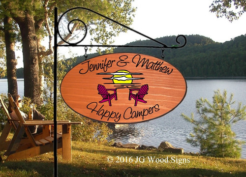 Customized Camping Signs Carved Wooden Camp Sign JenniferMatthew