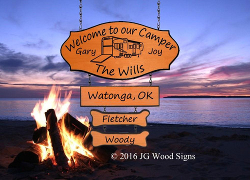 Wooden RV Campsite Name JG Wood Signs Etsy Outdoor Personalized Gift Wills