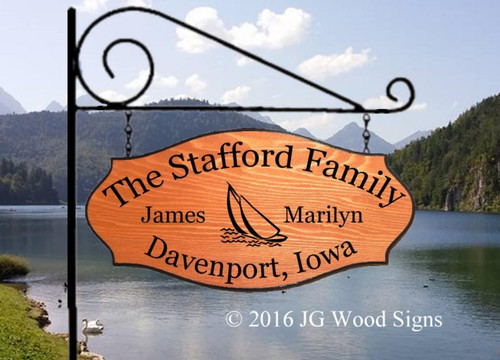 Custom Lake House Outdoor Sign Camp JG Wood Signs Cabin Cottage Stafford