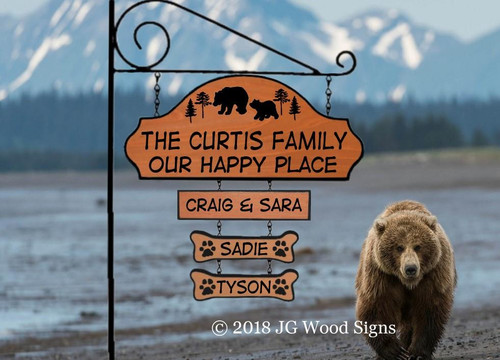 Wood Camping Signs, custom cabin sign