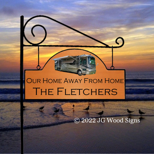 Personalized Campsite Signs Custom Carved Wood JGWoodSigns Fletcher