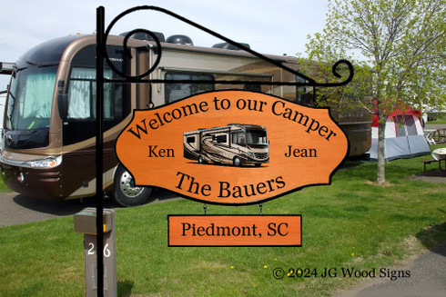 Personalized Camper Sign for your campsite! JGWoodSigns
